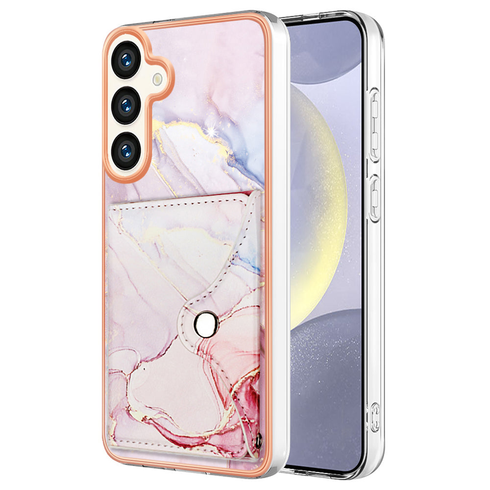 YB Leather Coating Series-9 for Samsung Galaxy S24 Case Kickstand PU+TPU IMD Phone Protector YB Leather Coating Series-9 for Samsung Galaxy S24 Case Kickstand PU+TPU IMD Phone Protector